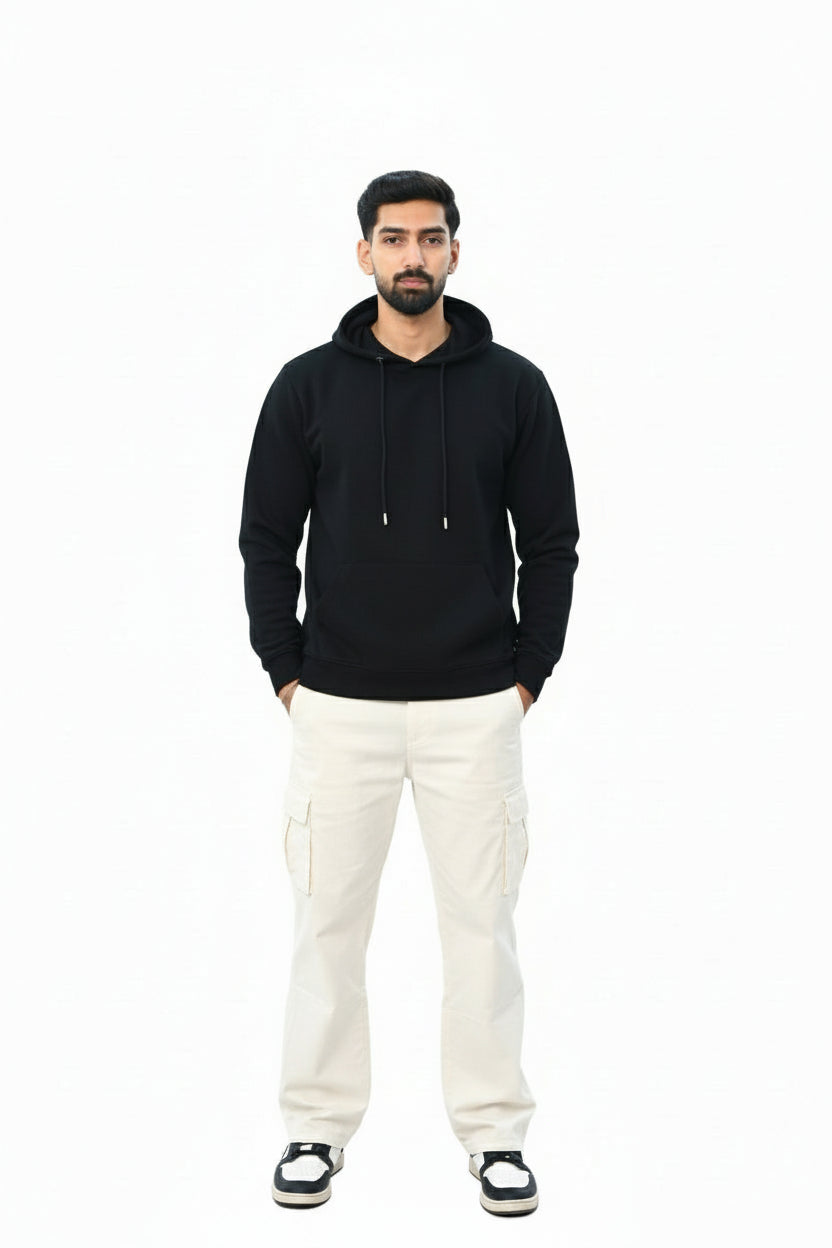 Black Contrast Hoodie