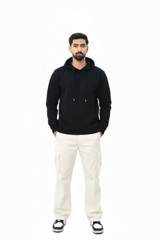 Black Contrast Hoodie