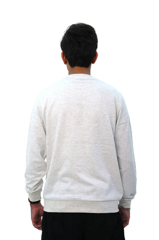 Drop Shoulder Melange Sweat Shirt