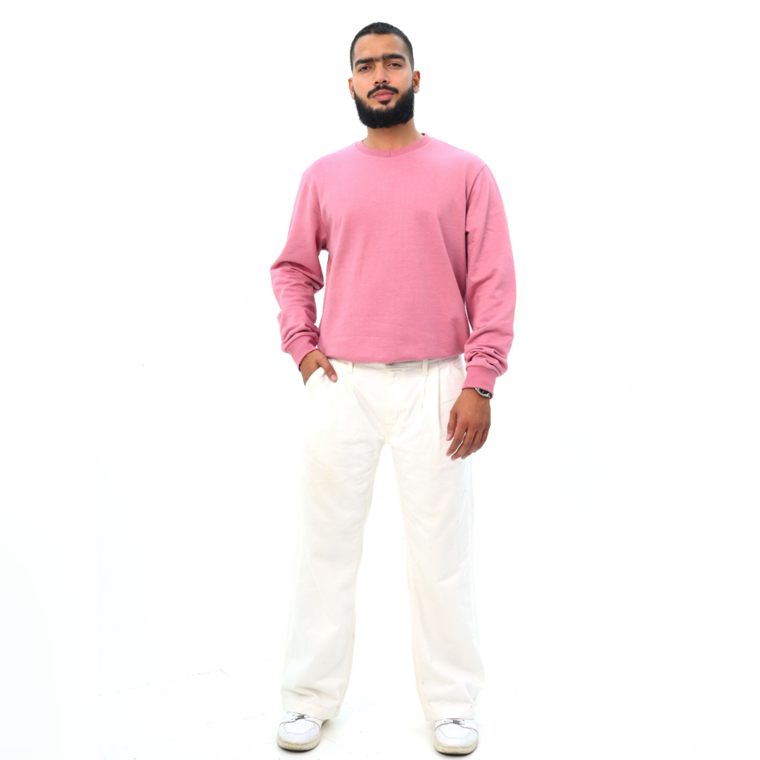 Loose Fit Sweatshirt with Bungee Cord Hem