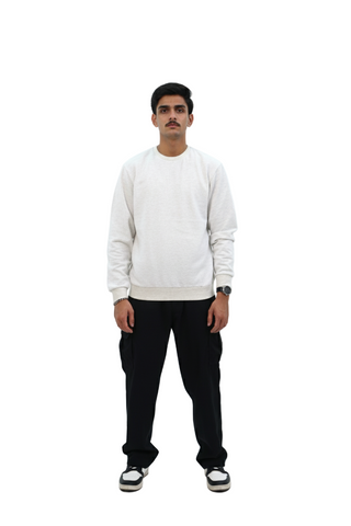 Melange Drop Shoulder Sweat Shirt