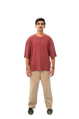 Drop Shoulder T-Shirt with Back Detail