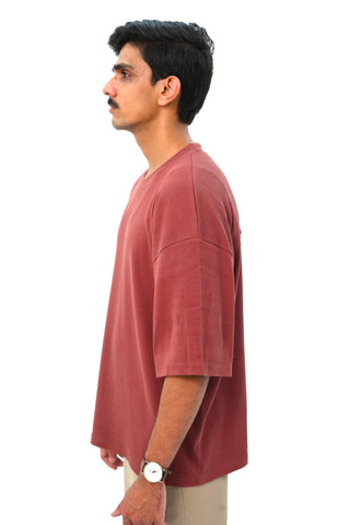 Drop Shoulder T-Shirt with Back Detail