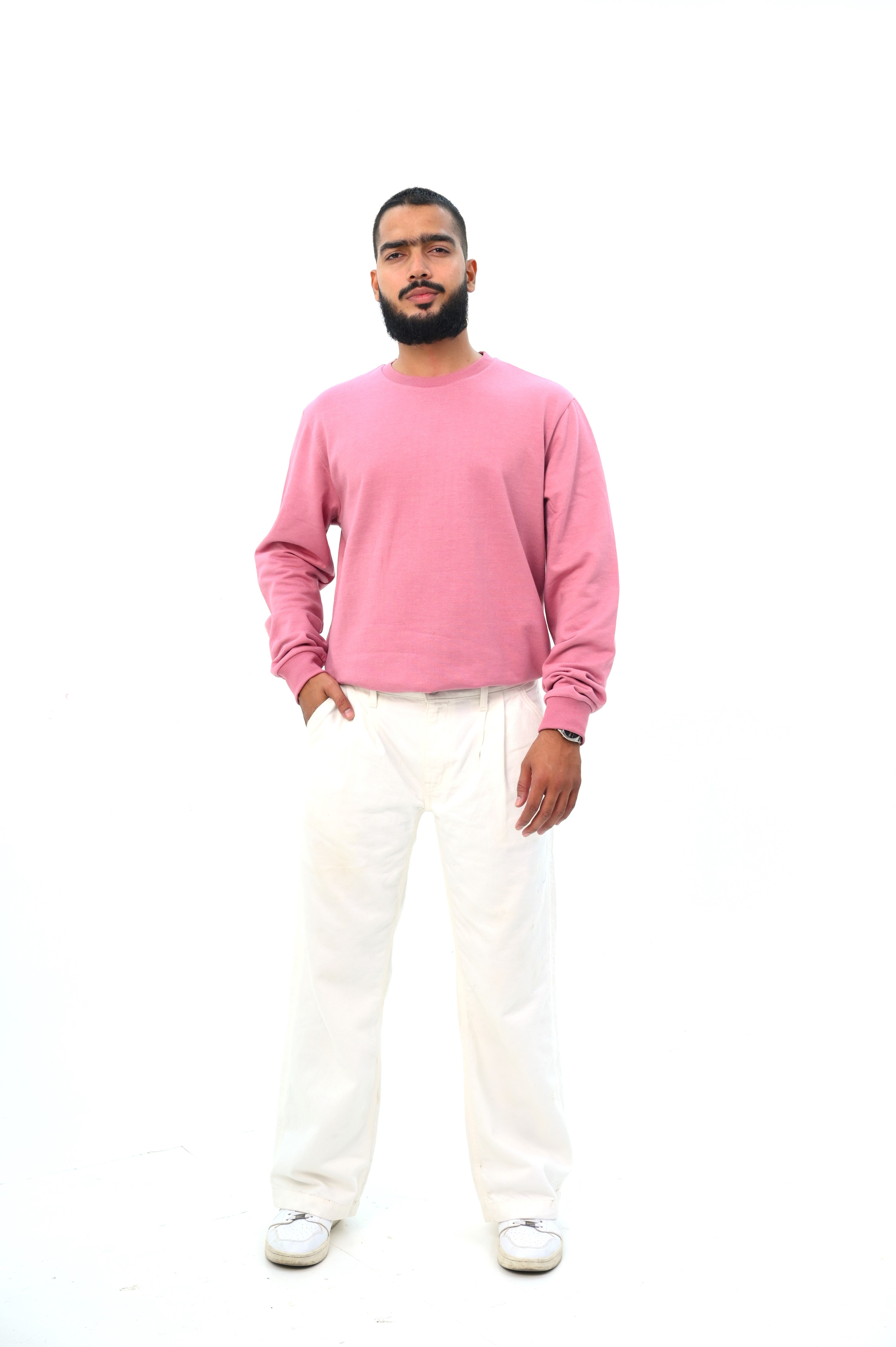 Loose Fit Sweatshirt with Bungee Cord Hem