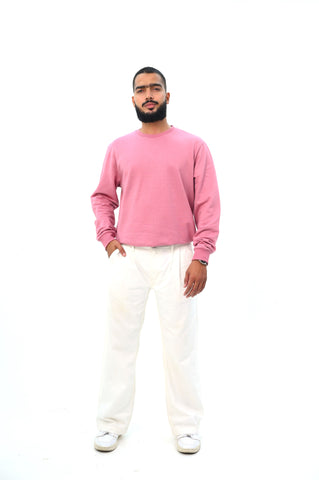 Loose Fit Sweatshirt with Bungee Cord Hem