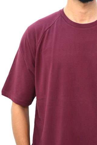 Raglan Sleeve Drop Shoulder T-Shirt with Back Panel Detail