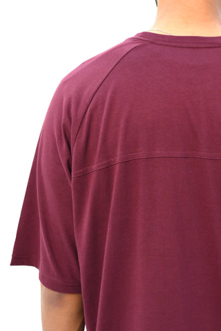 Raglan Sleeve Drop Shoulder T-Shirt with Back Panel Detail