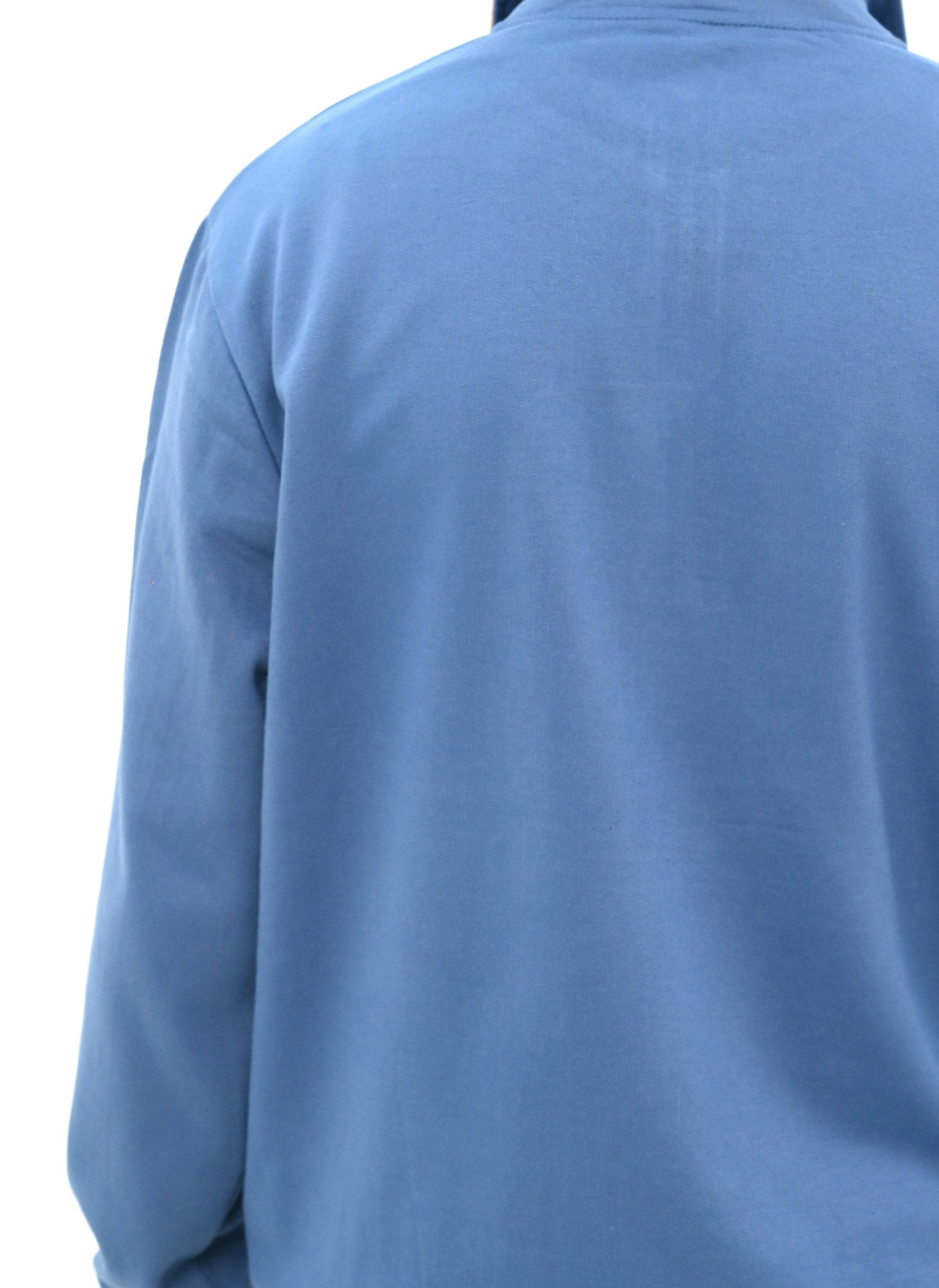 Mock Zip Sweatshirt With Contrast Rib