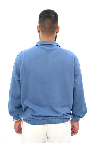 Loose Fit Quarter-Zip Sweatshirt