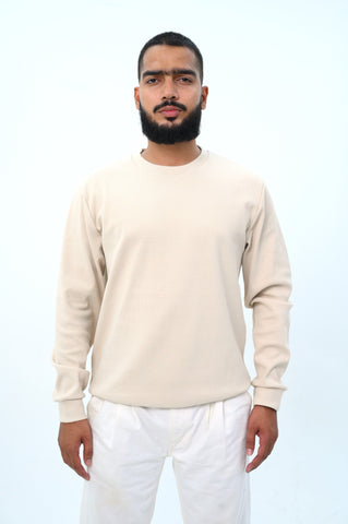 Loose Fit Ribbed Sweatshirt