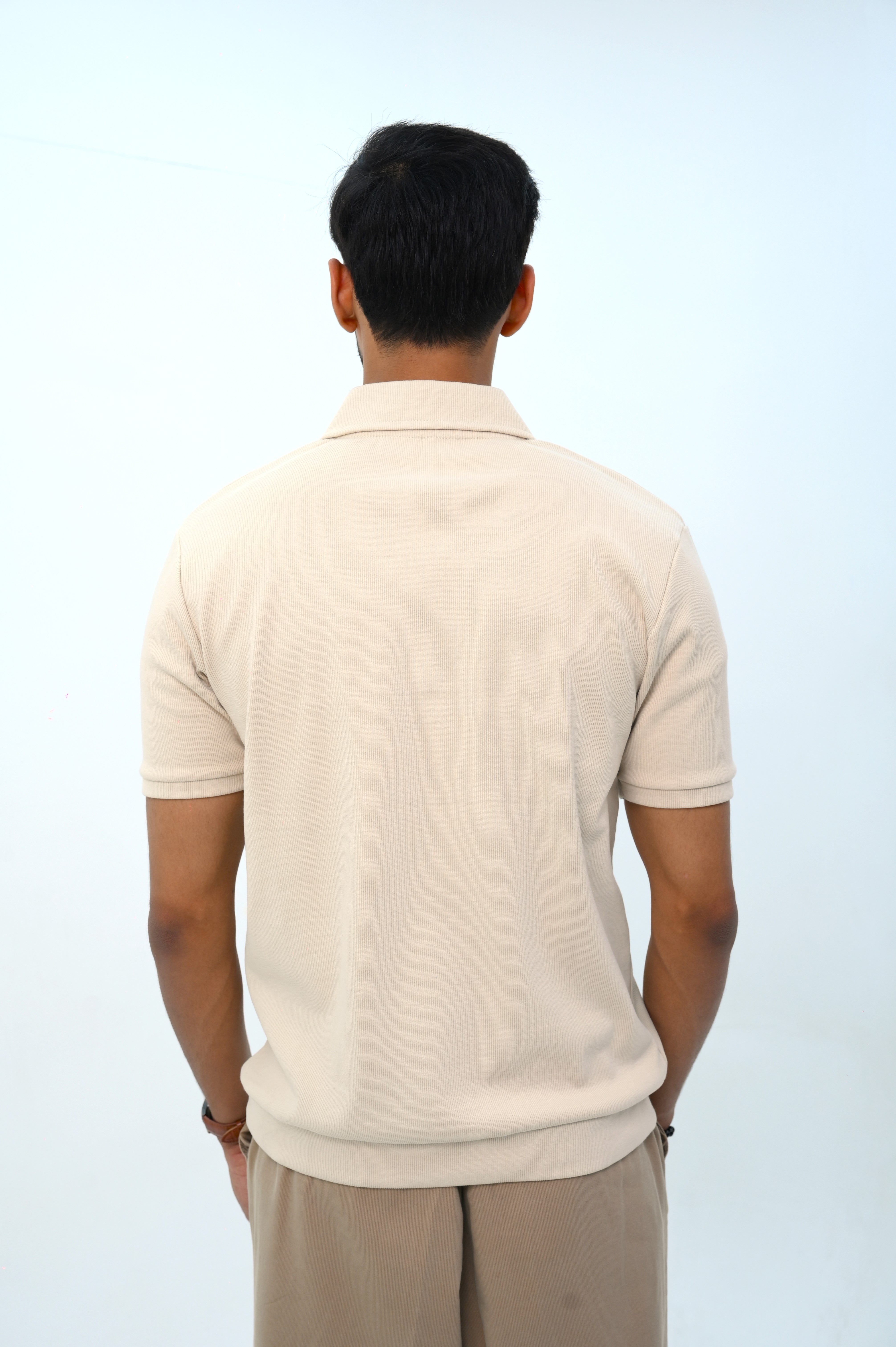 Textured Johny Collar Polo