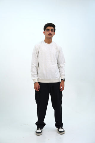Drop Shoulder Ribbed Sweatshirt