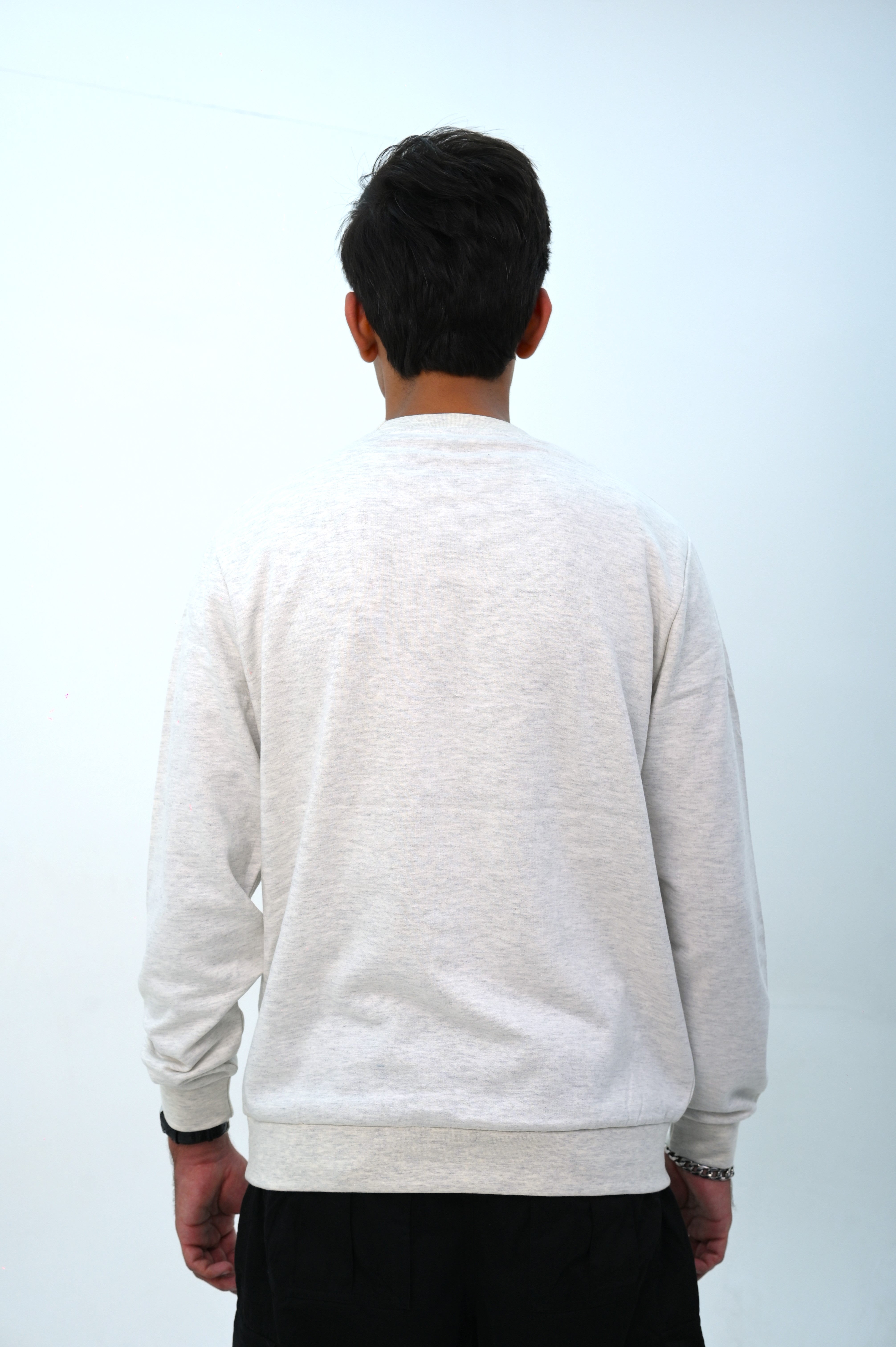 Drop Shoulder Ribbed Sweatshirt