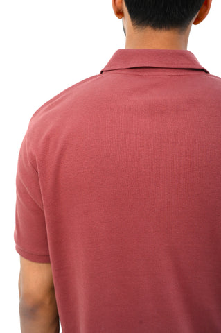 Textured Johny Collar Polo