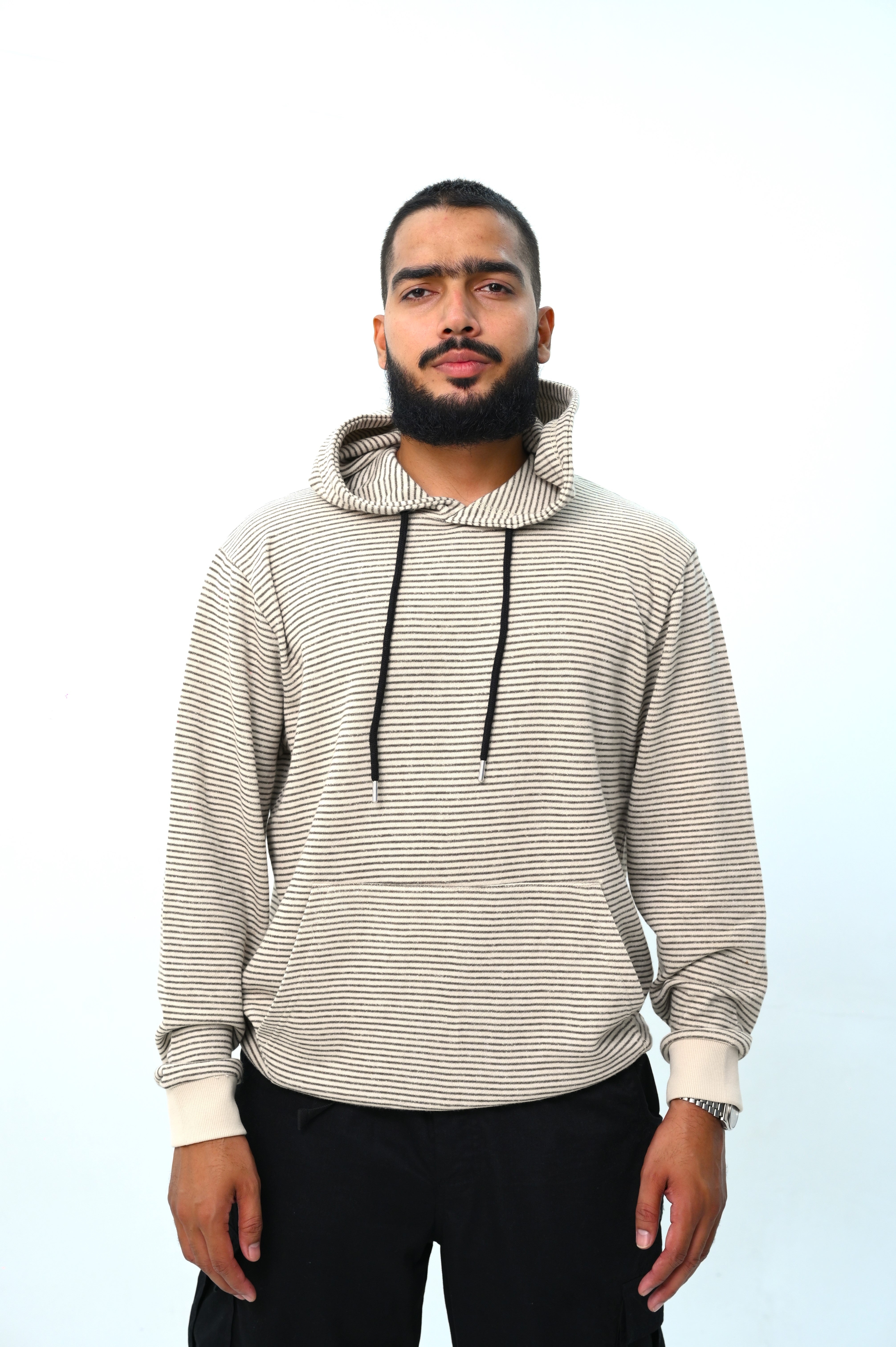 Dobby Stripe Hoodie