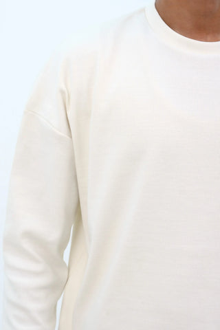 Drop Shoulder Textured Sweatshirt